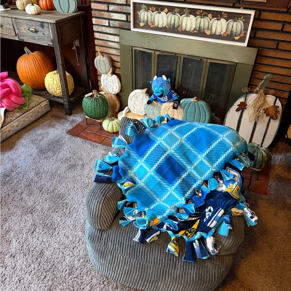 Chargers Fleece Pet Bedding -Stroller blanket. Child blanket, wheelchair lap